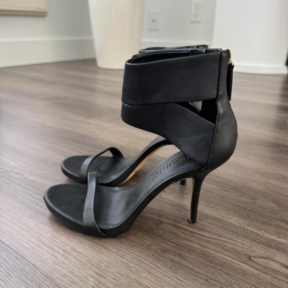 INC International Concepts Shoes - INC International Concepts Black  Back Zip Ankle Strap Heels